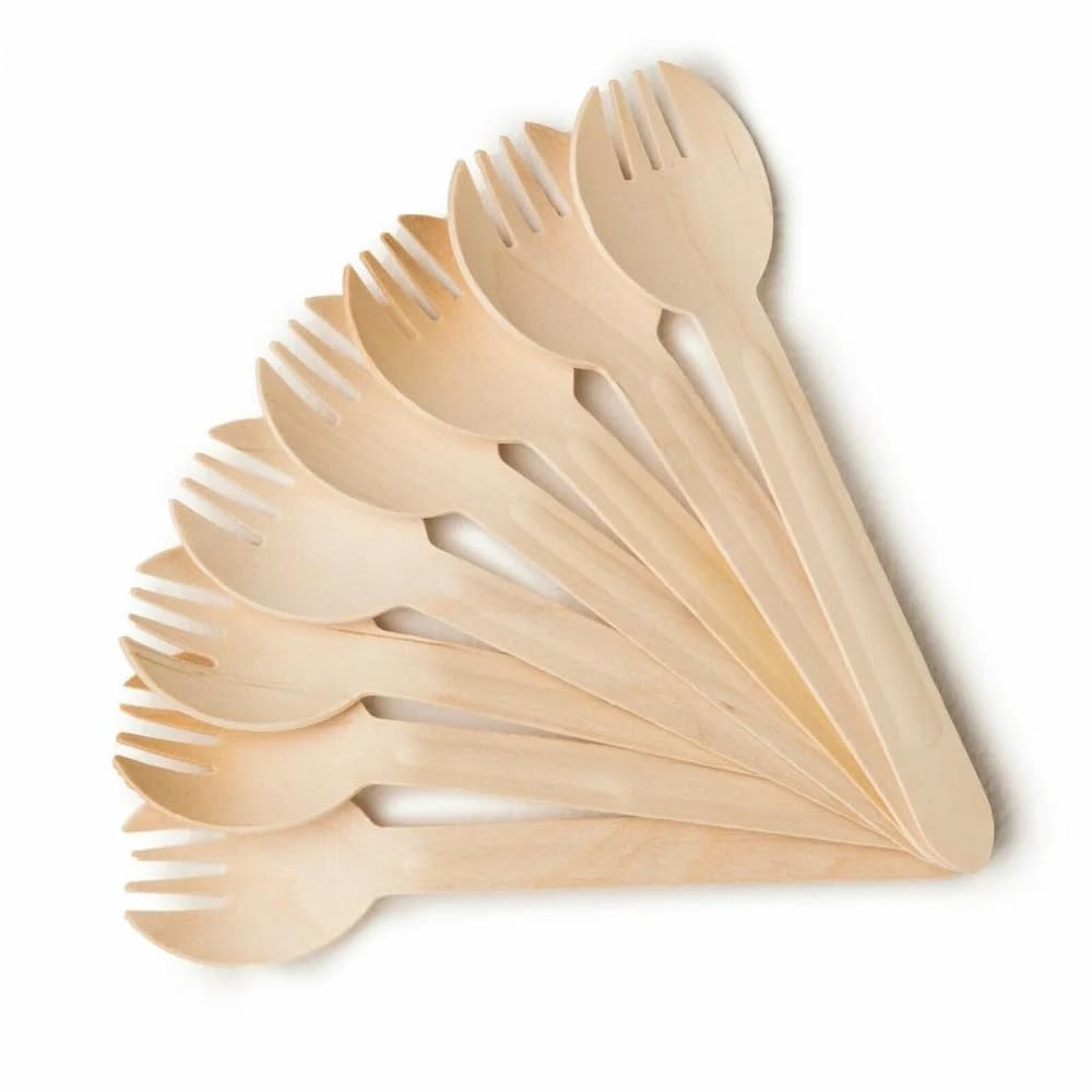 16cm Wooden Sporks (Pack of 100)