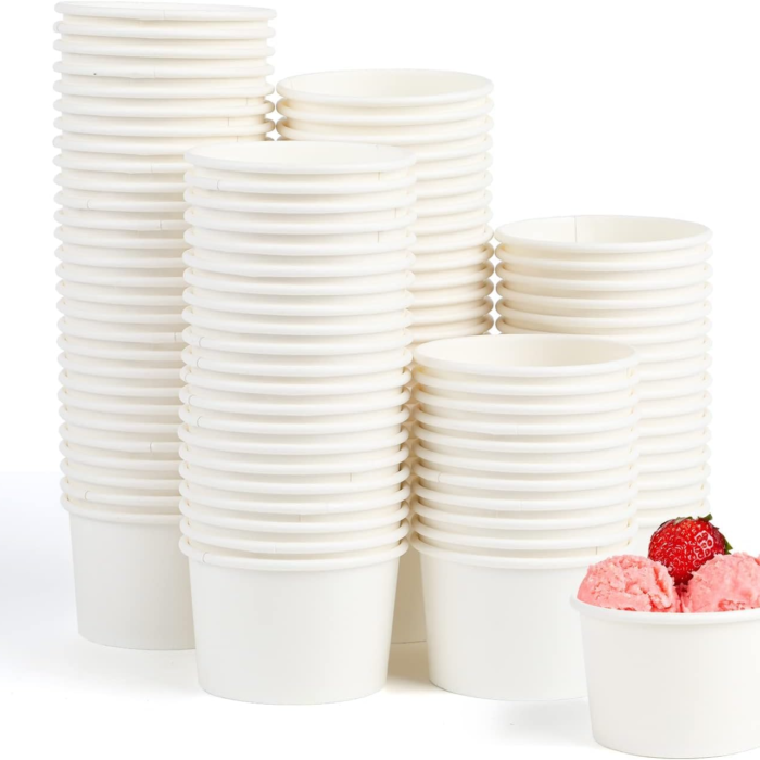 100 ml – White Ice Cream Cups  (Pack of 100)