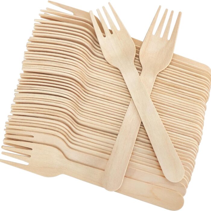 16cm Wooden Forks (Pack of 100)