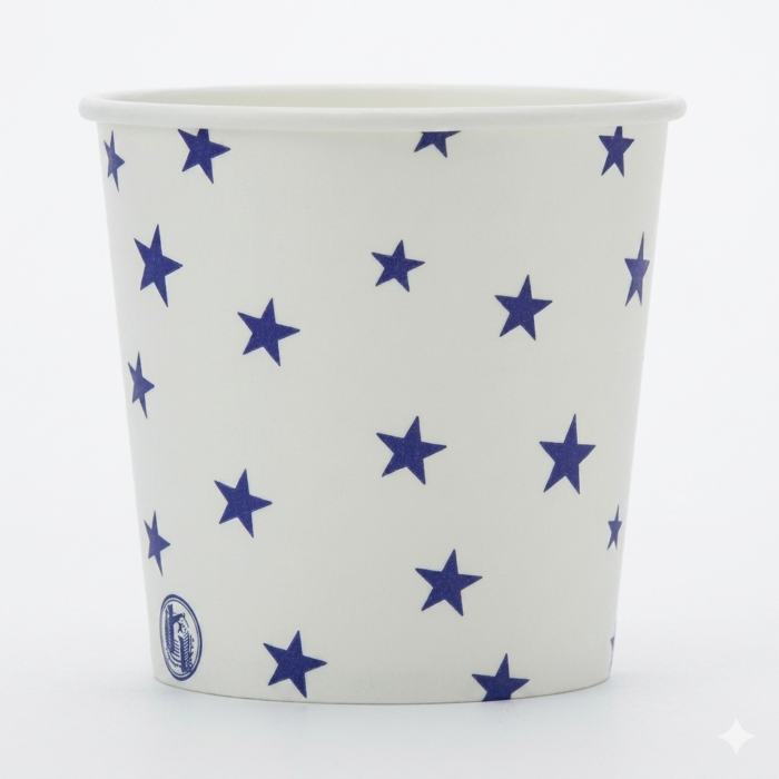 150ml White Blue Star  (Pack of 100)