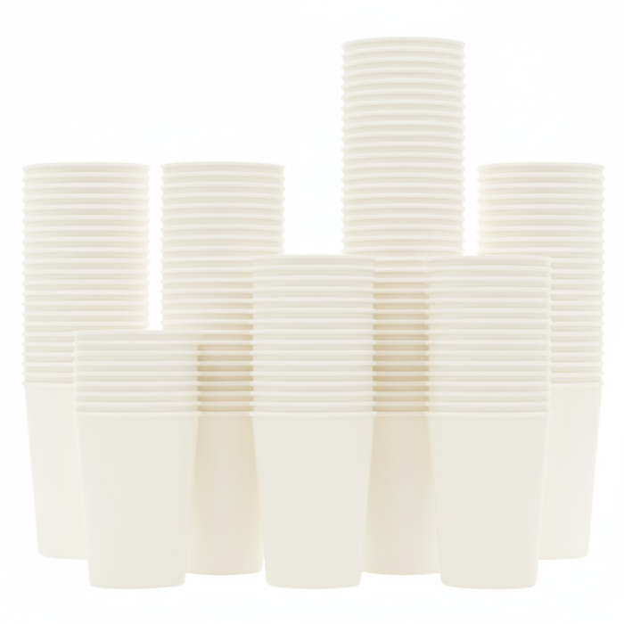 250 ml Paper cups white (Pack of 100)