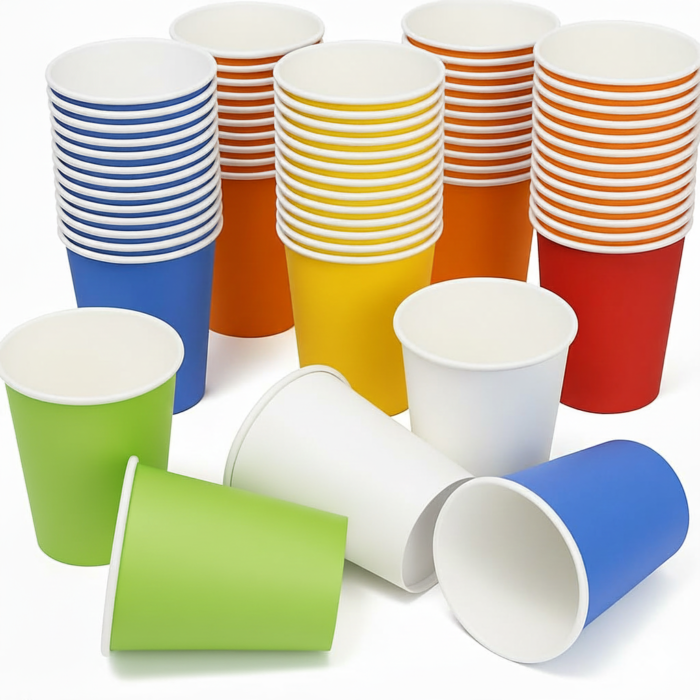 250ml Multi Colour Paper Cups  (Pack of 100)