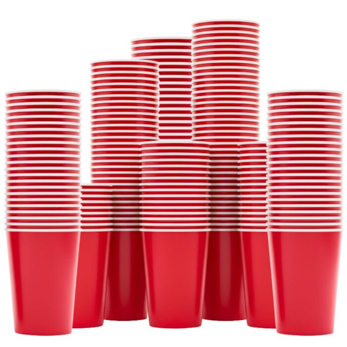 250ml Red Paper Cups (Pack of 100)